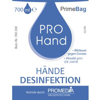 PrimeBag PROHand Viruzide Händedesinfektion 